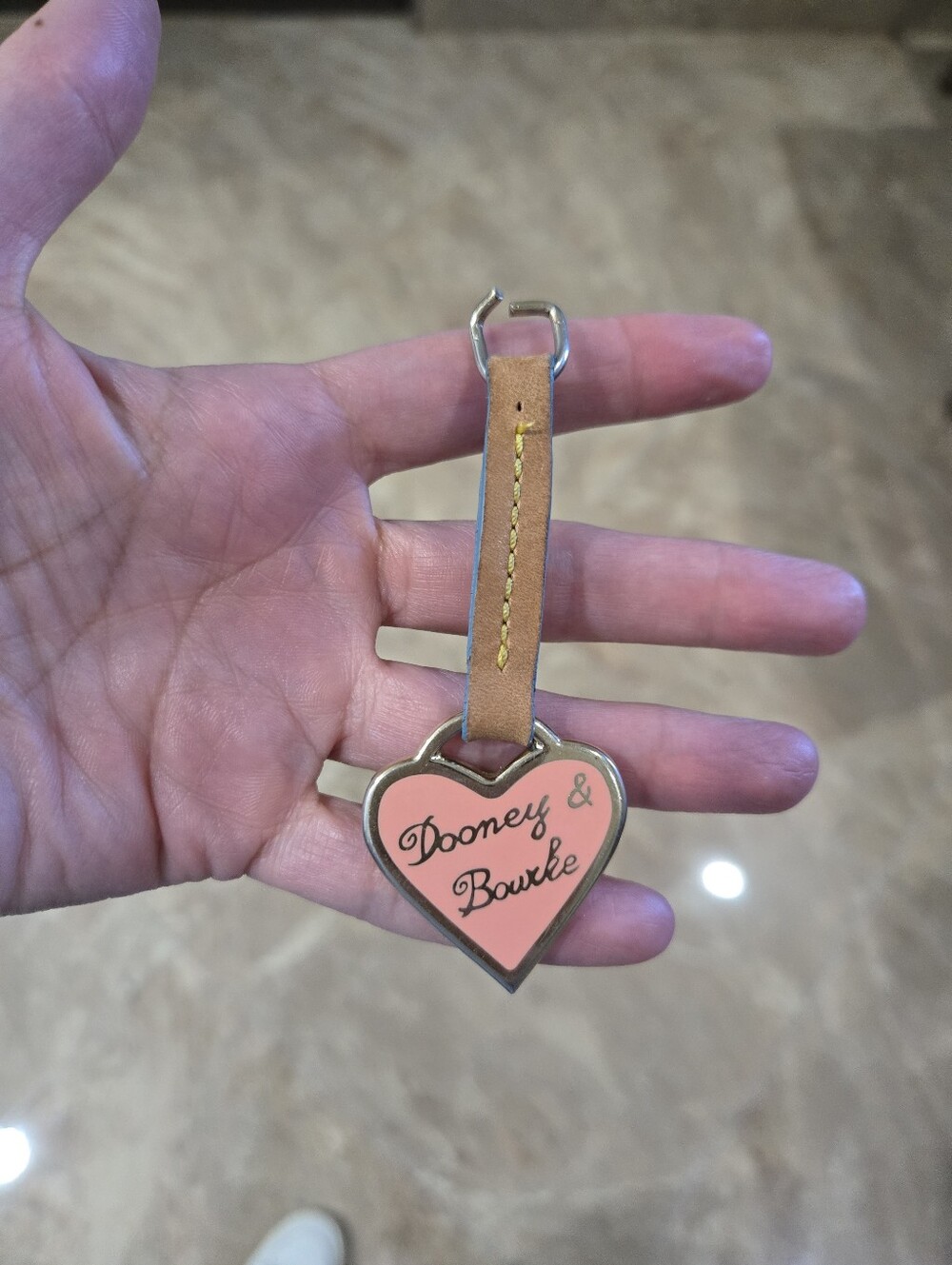 Y2K Vintage Dooney & Bourke Pink Heart Purse Charm - Picture 5 of 7